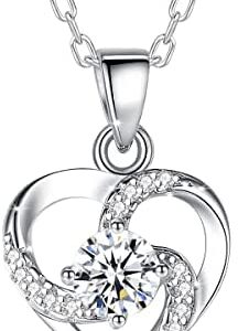 SPRINI Necklace for Wife 925 Sterling Silver Birthstone Jewelry Birthday Mother's Day Jewelry Mothers Day Gifts for Mom Gifts for Women