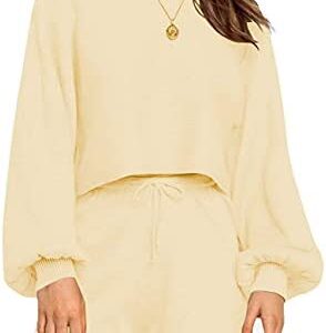 Women's Oversized Crew Neck Long Sleeve Loose Chunky Knitted Pullover Sweater Jumper Tops