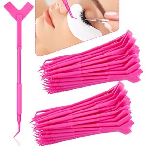 100 Pieces Y Shape Eyelash Lift Tool Eyelash Brush Lash Lift Perm Lash Lift Tool Y Shape Eyelash Brush for Eyelash Extension Supplies Makeup Tool