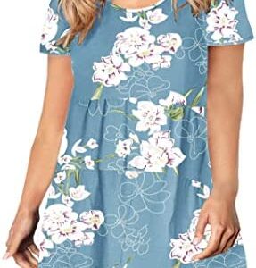 KARALIN L-4XL Plus Size Babydoll Dress for Women Short Sleeve Tunic Dress for Women