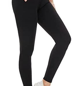 Leggings with Pockets for Women - Buttery Soft Non See Through Yoga Pants High Waist Tummy Control Workout Athletic Tights