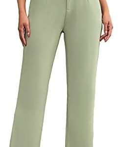 MakeMeChic Women's Summer Solid High Waist Wide Leg Trousers Office Work Pants