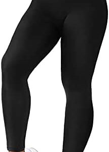 MOOSLOVER Women V Cross Waist Butt Lifting Leggings with Pockets High Waisted Yoga Pants