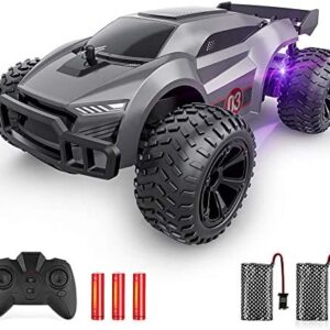 EpochAir Remote Control Car - 2.4GHz High Speed Rc Cars, Offroad Hobby Rc Racing Car with Colorful Led Lights and Rechargeable Battery,Electric Toy Car Gift for 3 4 5 6 7 8 Year Old Boys Girls Kids