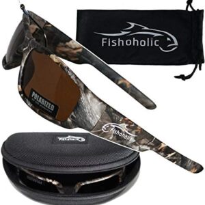 Fishoholic Polarized Fishing Sunglasses -5 Color Options- w Case Pouch UV400 Fishing Gift