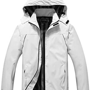 Men's Waterproof Rain Jacket Outdoor Lightweight Softshell Raincoat for Hiking Travel