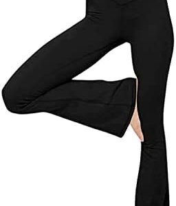 viehunt Womens Crossover Flare Leggings High Waisted Casual Cute Stretchy Full Length Workout Elegant Yoga Pants