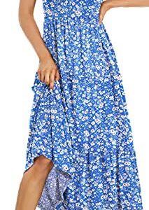 Womens Summer Dresses Strapless Beach Sundress Off Shoulder Boho Party Floral Long Maxi