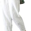 LaovanIn Women's Linen Cropped Pants Tapered Ankle Capris Trousers Elastic Waist