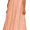 BLENCOT Womens Casual Boho Floral Lace V Neck Long Evening Dress Cocktail Party Maxi Wedding Dresses