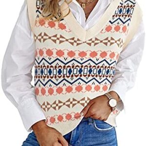 Dokotoo Sweater Vest Women Knitted V Neck Oversized Sweaters Sleeveless Knitwear Tank Tops