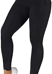 RUUHEE Women Cross Waist Wrap Leggings with Pockets High Waisted Workout Gym Yoga Pants