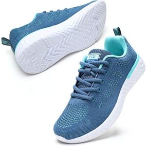 STQ Walking Shoes for Women Casual Lace Up Lightweight Tennis Running Shoes