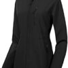 CREATMO US Women's Lightweight Waterproof Long Softshell Tactical Jacket Fleece Lined Windbreaker