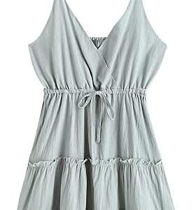 ZAFUL Women's Mini Dress Spaghetti Straps Sleeveless Beach Cami Dress