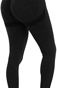 NORMOV Butt Lifting Workout Leggings for Women,Seamless High Waist Gym Booty Tights