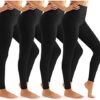 Laite Hebe Leggings for Women 4 Pack-High Waist Tummy Control Butt Lifting Yoga Pants Workout Running Hiking Gym