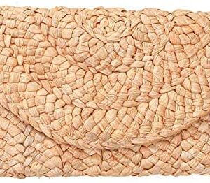 Women's Straw Shoulder Crossbody Bag Summer Woven Purse Beach Straw Envelope Clutch Wallet for Women
