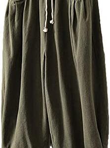 Mordenmiss Women's Baggy Drawstring Pants Wide Leg Pants Casual Elastic Waist Trousers
