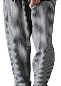 Mordenmiss Women's Casual Cotton Linen Pant w/Unique Pockets