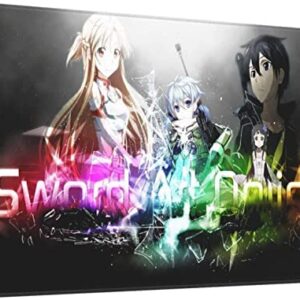 Anime Sword Art Online Kirito Mouse Pad Gaming Mouse Pad Mouse Mat for Office Supplies Mouse Mat Non-Slip,35.4 * 15.7in (70cm*30cm)