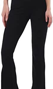 SHEADORE Womens Crossover Casual Stretchy Cute Bootleg Yoga Leggings Full Length Flare Bootcut Elegant Smooth Pants