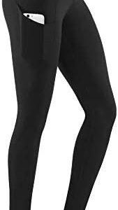 PHISOCKAT Women's High Waist Yoga Pants with Pockets, Leggings with Pockets, Tummy Control Workout Yoga Leggings