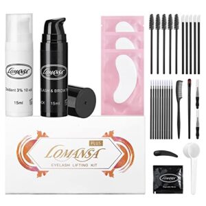 Lomansa Black Eyelash Color Kit, Professional Instant Lash and Brow Coloring Kit, Lasts Up To 6 Weeks DIY Hair Dying for Salon Home Use 15ml (Black)