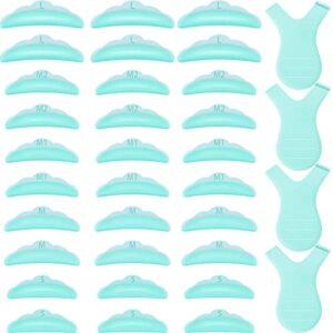 40pieces Silicone Eyelash Perming Tool Set 15 Pairs Eyelash Perming Curler Perm Pad in 5 Sizes 10 Pieces Lash Y Brush Reusable Eyelash Perm Lash Lift Rods for Different Length Eyelashes