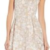 Adrianna Papell Women's Embroidered Tea Length Dress