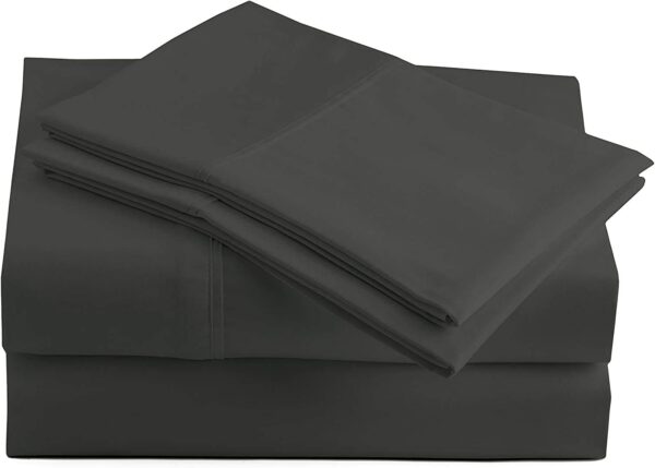 Alaskan King Sheets Set - 4 Piece, 100% Egyptian Cotton Alaskan King Bedding Set, Dark Gray Alaskan King Bed Sheets Set, 600 Thread Count Alaskan King Size Sets, Long Staple Cotton Alaskan Bedding