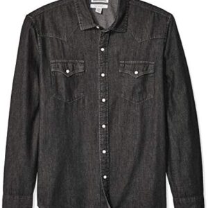 Amazon Essentials Men's Regular-Fit Long-Sleeve Denim Shirt