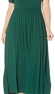 Amazon Essentials Women's Short-Sleeve Waisted Maxi Dress