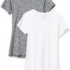 Amazon Essentials Women's Tech Stretch Cap-Sleeve T-Shirt, Pack of 2