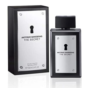 Antonio Banderas Perfumes - The Secret - Eau de Toilette Spray for Men, Fruity Leather Fragrance - 3.4 Fl Oz