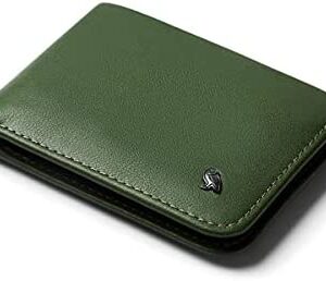 Bellroy Hide & Seek, slim leather wallet, RFID editions available (Max. 12 cards and cash) - RangerGreen