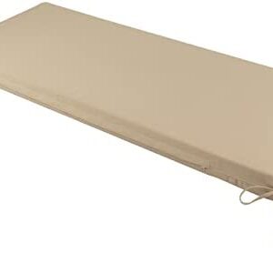 Bench Cushion for Indoor/Outdoor use Furniture Seat Cushion Waterproof Kitchen Settee Pad (48×18×2.5,Light Brown)