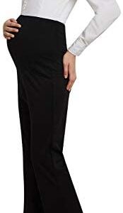 Bhome Maternity Jeans Stretch High Waisted Pants,Dress Pants for Work Career Office Pants