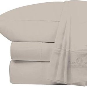 Bluemoon Homes King Size Sheet Sets Egyptian Cotton Sheets 800 Thread Count - Extra Long-Staple Cotton King Sheets, Fits Mattress Upto 18'' Deep Pocket, Sateen Weave, Soft Cotton Bed Sheets Set(Ivory)