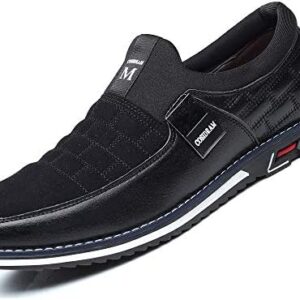 COSIDRAM Mens Shoes Slip on Loafers Casual Soft Microfiber Leather Shoes Driving Walking Shoes for Male Fashion Sneakers