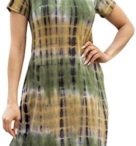 Casual Dress for Women | Soft, Stretchy & Lightweight | T-Shirt Short Sleeve Dress for Daily Wear | Made in USA