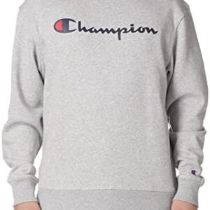 Champion Men's Powerblend Fleece Crew, Script Logo
