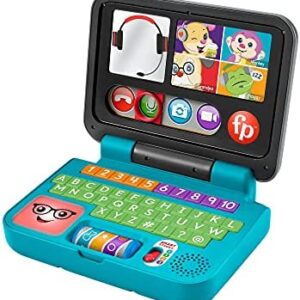 Fisher-Price Laugh & Learn Let's Connect Laptop, Electronic Toy with Lights, Music and Smart Stages Learning Content for Infants and Toddlers