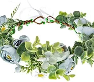Floral Fall Camellia Flower Crown Rose Headpiece Wedding Bridal Flower Girl Halo Maternity Photo Props FL-03