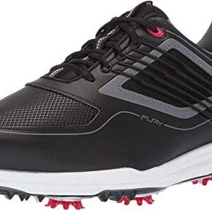 FootJoy Men's Fury Previous Season Style Golf Shoes, Black/Red, 8 Wide US