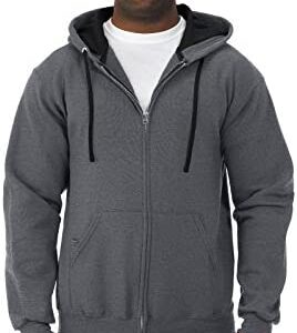Fruit of the Loom Men's Sofspun Fleece Full Zip Hoodie