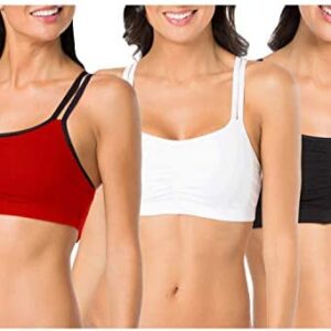 Fruit of the Loom Women's Spaghetti Strap Cotton Pullover Sports Bra