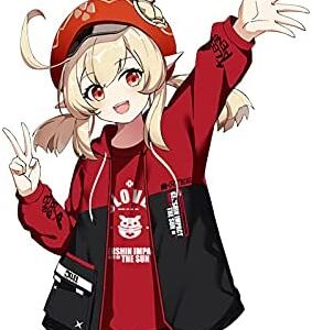Genshin Impact Klee Anime Hoodies Sweatshirts Jackets Coat Cosplay Costume for Unisex Men/Women