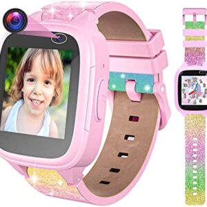Gzchetto Kids Smart Watch for Girls Age 3-10,Smartwatch for Girls Birthday Gift HD Dual Camera Touchscreen Video Music Player Puzzle Games Educational Toys for 4 5 6 7 8 9 Year Old