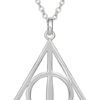 Harry Potter Jewelry, Silver Plated Pendants, Deathly Hallows, Lightning Bolt, Glasses, Nagini Snake Necklace Designs, 18"